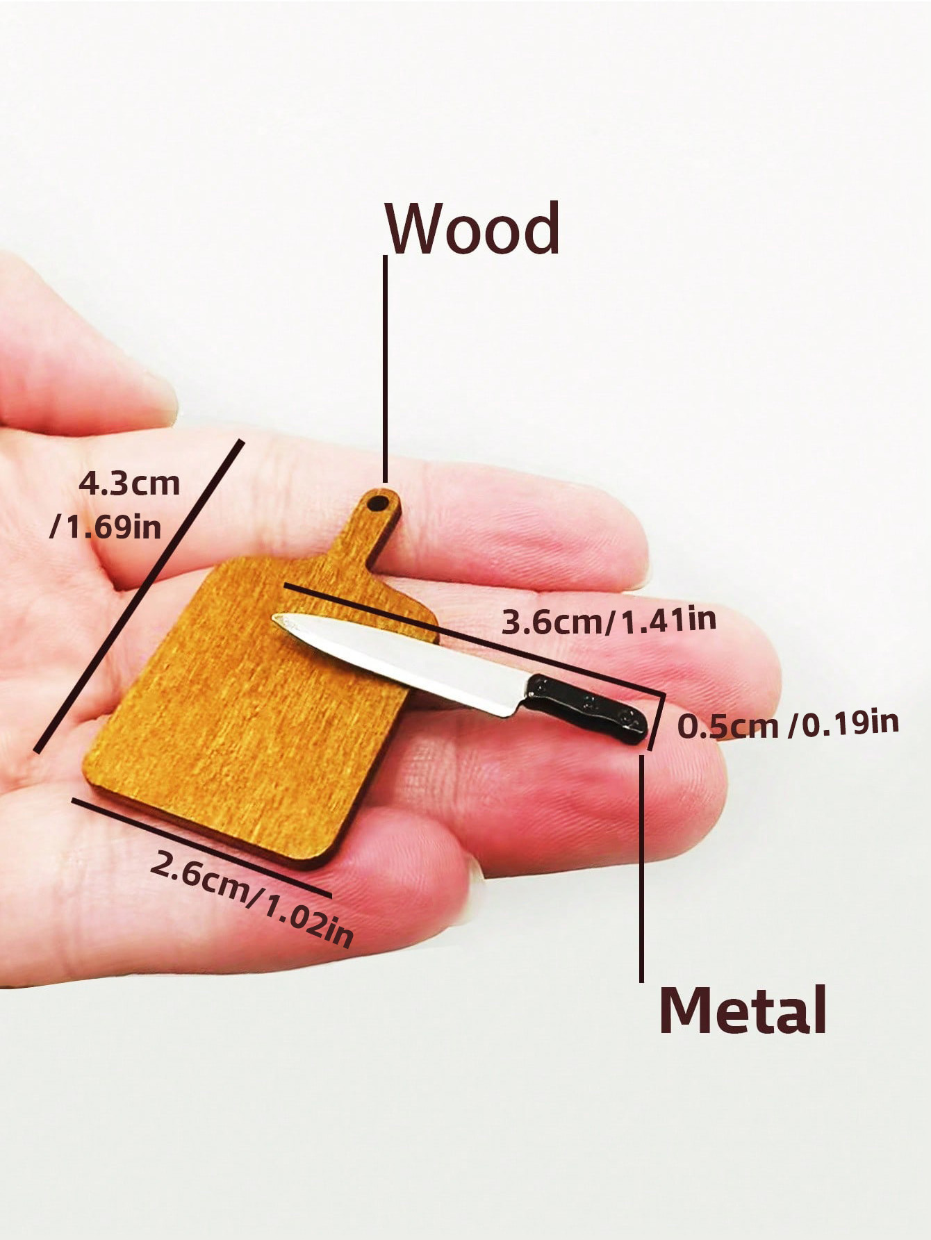 Model Kit Wood - Миниатюрный кухонный набор для кукольного домика: