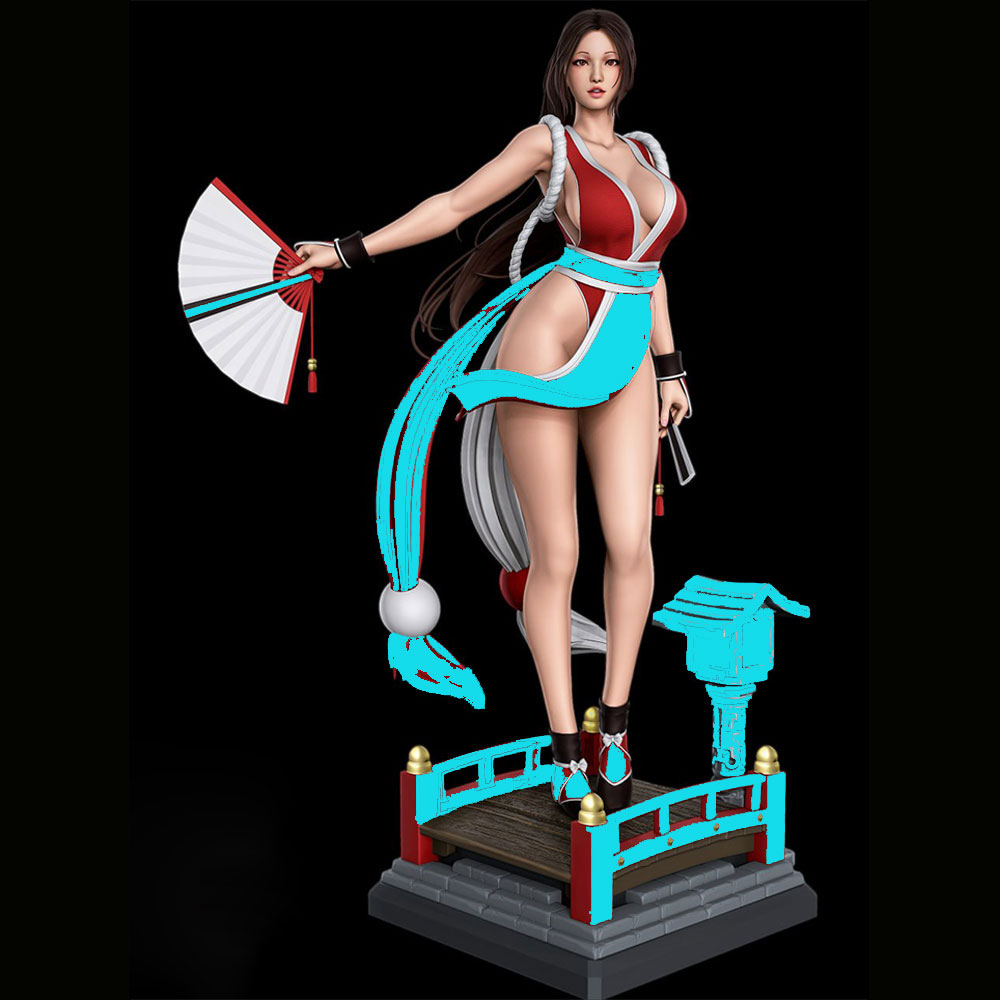 Model Kit Reshiram - Миниатюрная статуэтка девушки с длинными волосами,