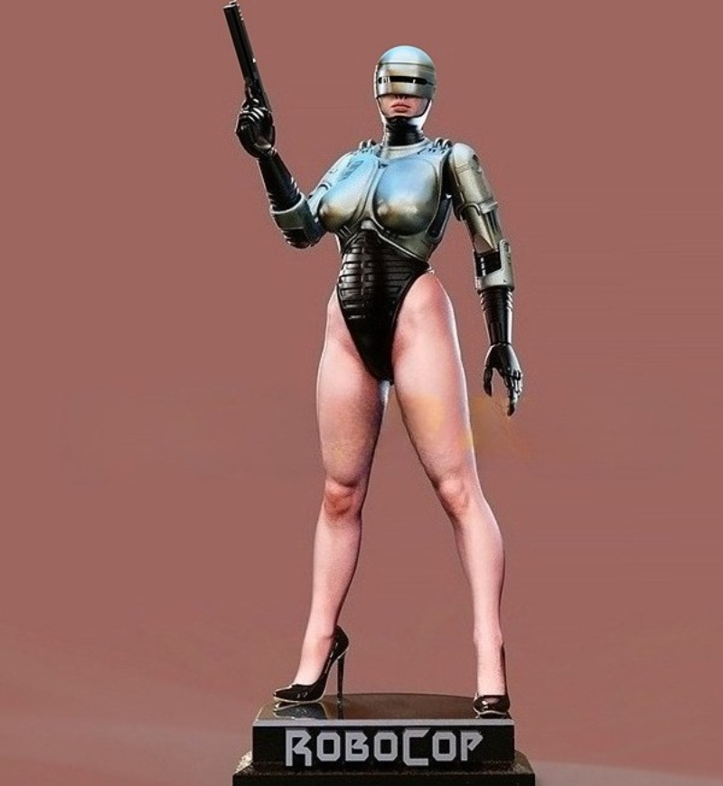 Model Kit Robocop - Масштаб 1/24, литая под давлением фигурка