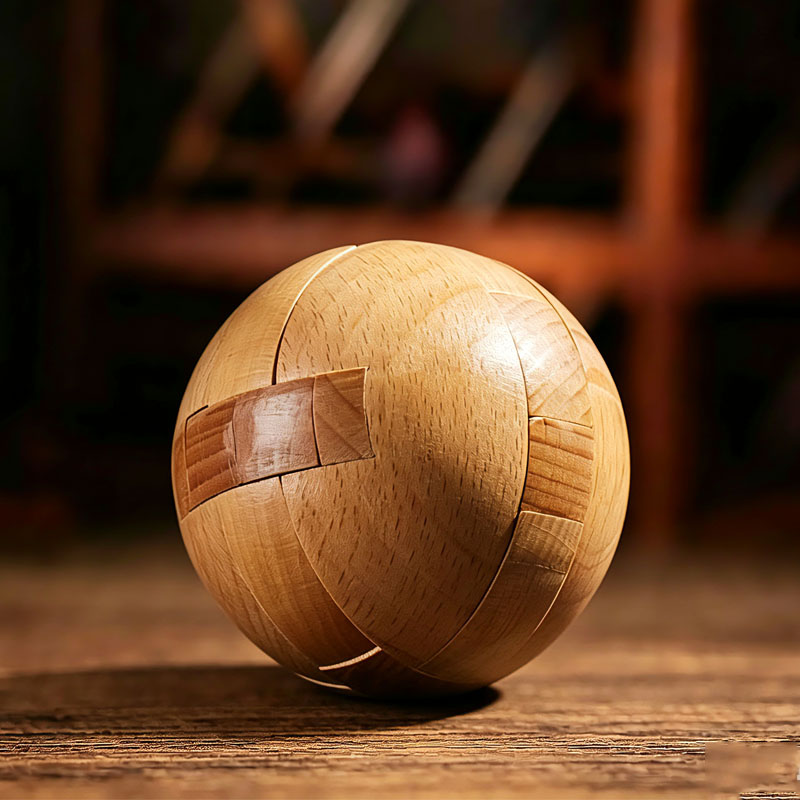 Model Kit Wood - Классическая деревянная головоломка-шар: развивающие логические игры