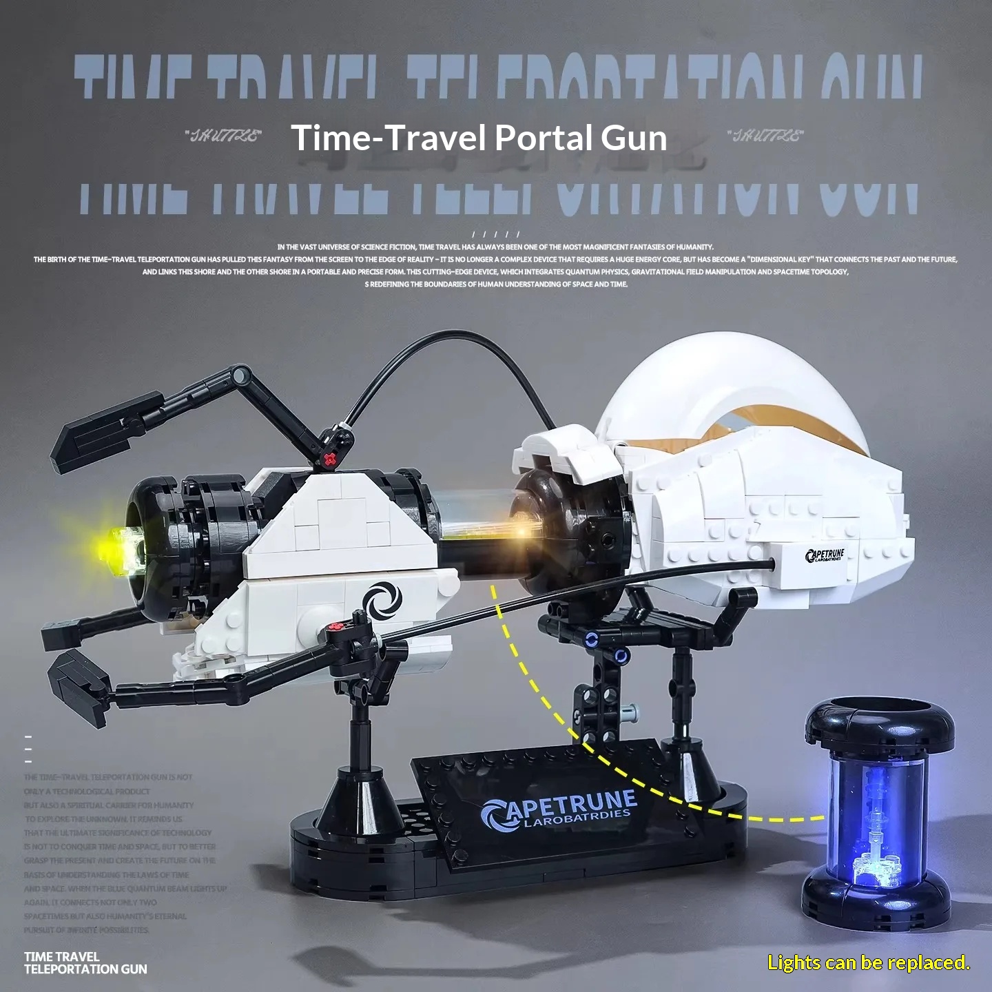 Model Kit Robocop - 667 деталей, креативный высокотехнологичный конструктор «Портал-пистолет»,