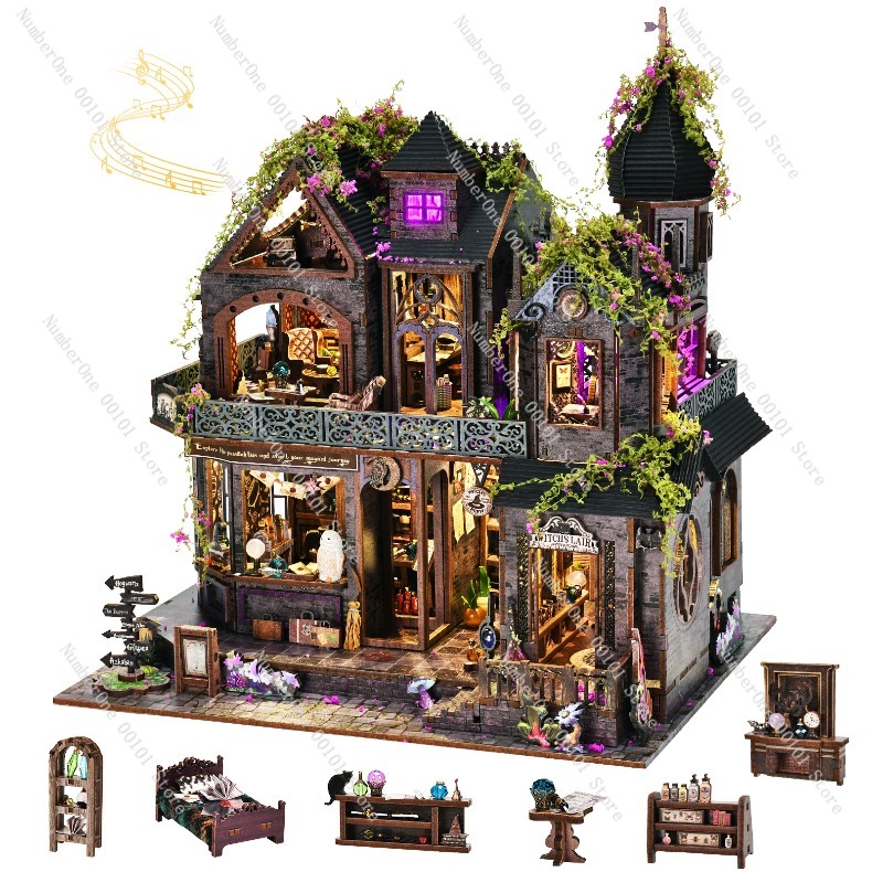 Model Kit Wood - Деревянный миниатюрный домик-конструктор: 3D-пазл для самостоятельной