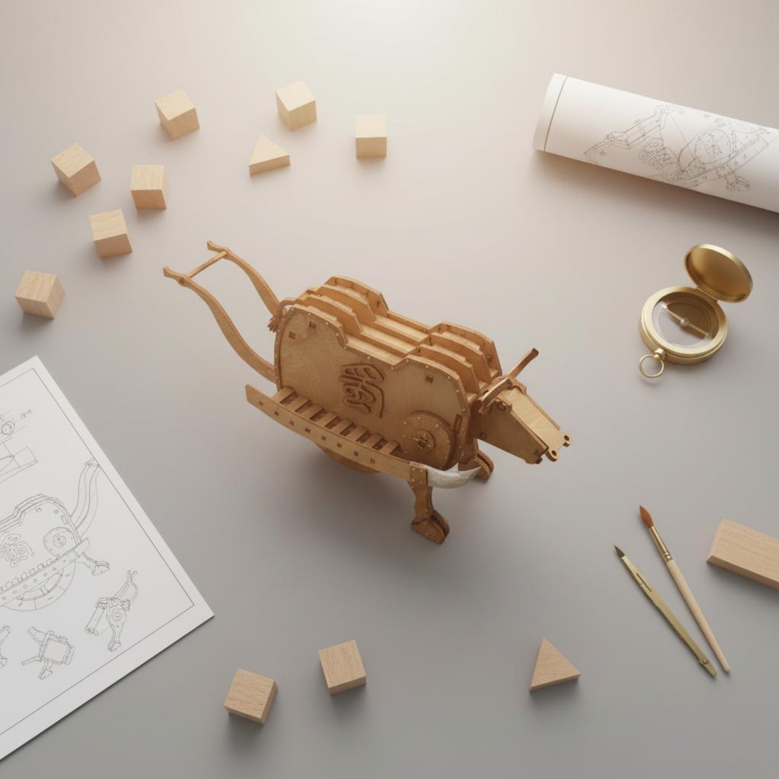 Деревянный конструктор Zhuge L – обзор и цена Model Kit Wood